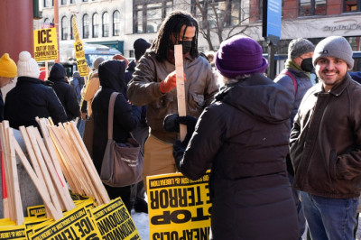 WATCH: Hardcore socialist groups stage-manage anti-ICE protest in Washington