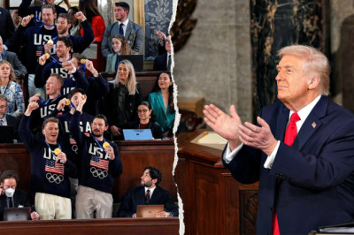 Independents loved moment Trump introduced Team USA men's hockey team, voter dial shows